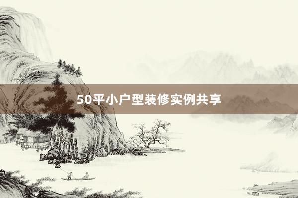 50平小户型装修实例共享