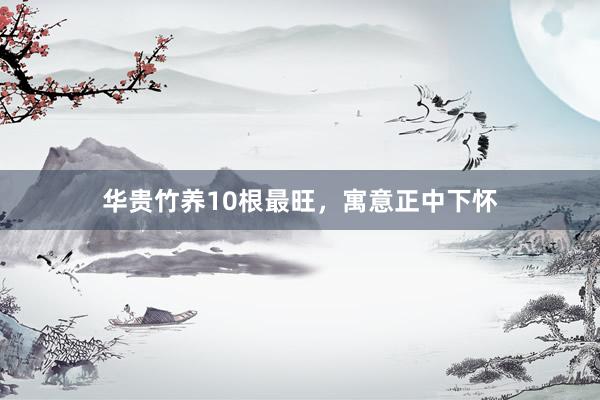 华贵竹养10根最旺，寓意正中下怀